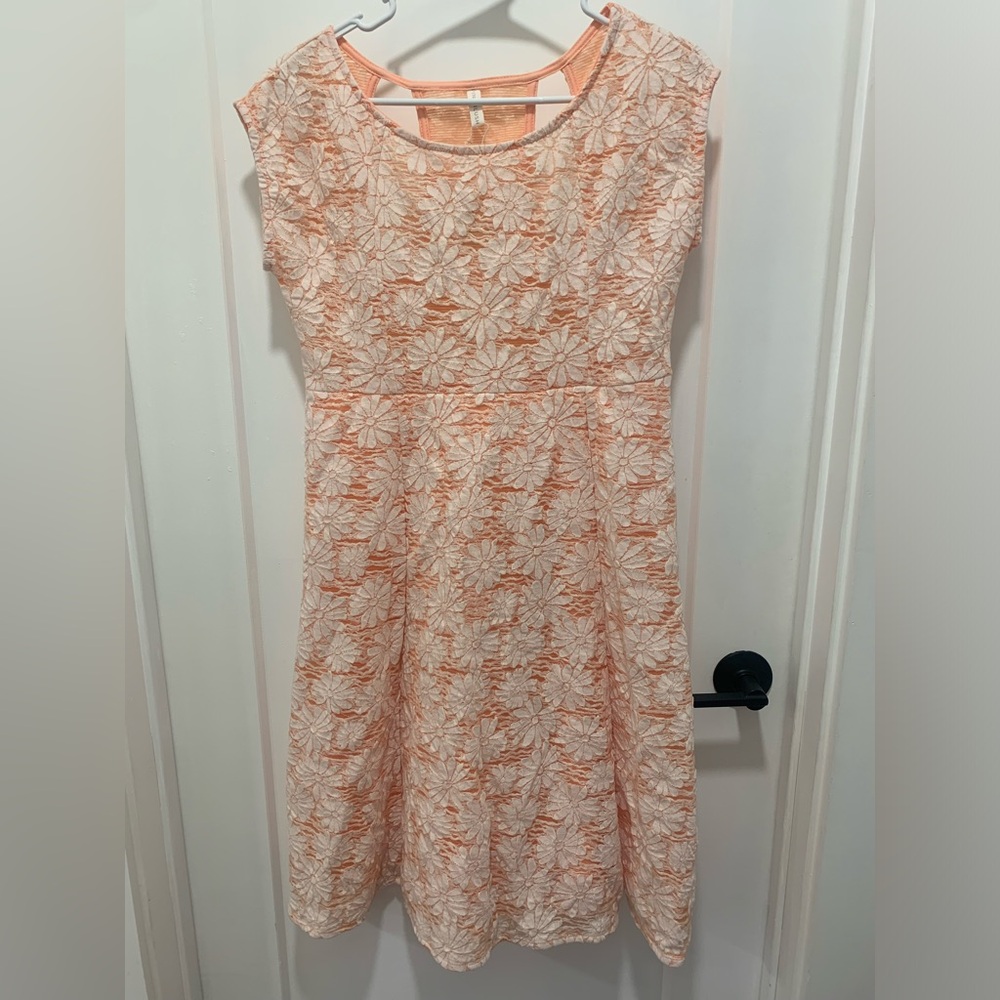 Pinkblush Peach and White Floral Dress